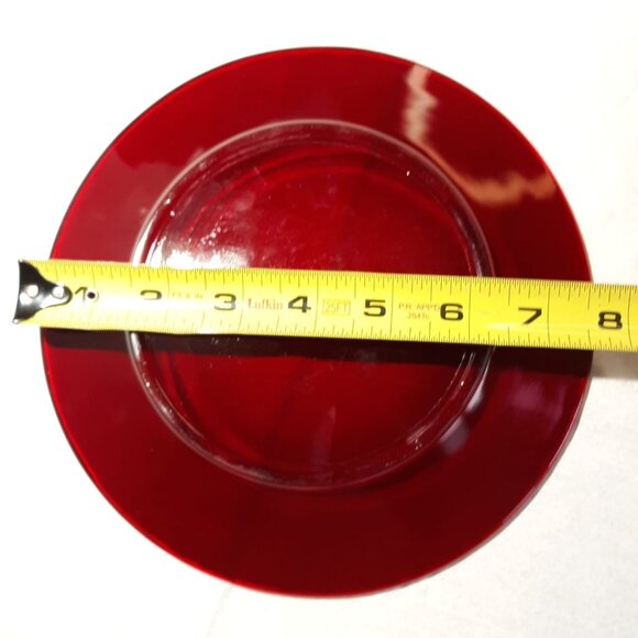 2 Royal Ruby Salad Vintage Anchor Hocking Discontinued Red Glass - Picture 4 of 4